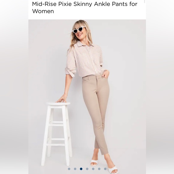 Old Navy Mid Rise Pixie Skinny Ankle Pants - Picture 7 of 10